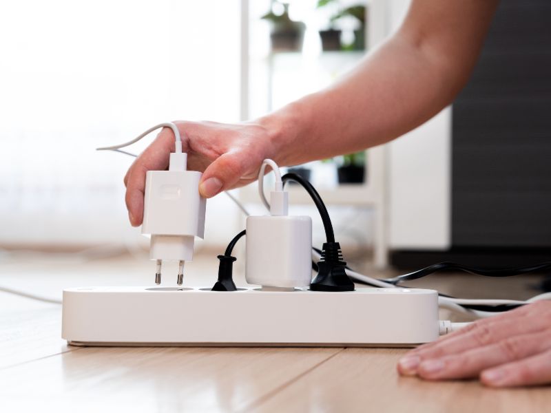 carregadores na tomada gasta energia